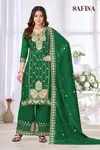 Safina By Banwery Chinon With Embroidered Kurti With Bottom Dupatta Suppliers In India